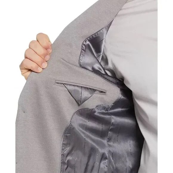 Perry Ellis NWT Regular Fit Knit Suit Jacket Felt Grey 42 Regular - Picture 4 of 7